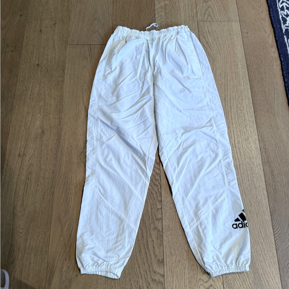 Adidas white joggers